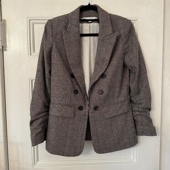 Veronica Beard Beacon Check Dickey Jacket in Beige Multi - Picture 7 of 16